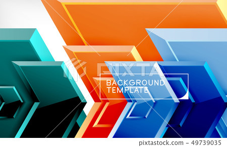 Techno arrow background, template design 49739035