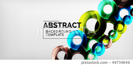 Glossy circles geometric background 49739648