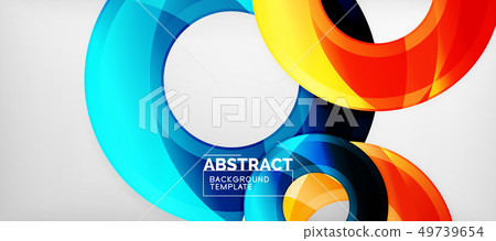 Glossy circles geometric background Glossy circles geometric background 49739654