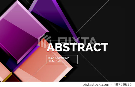 Glossy squares and triangles geometric backgrounds Glossy squares and triangles geometric backgrounds 49739655