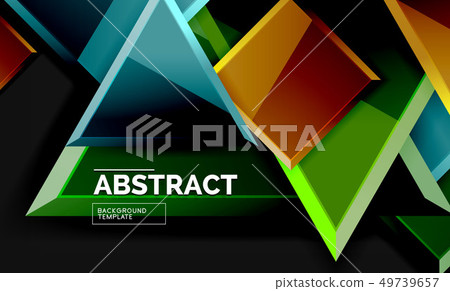 Glossy mosaic style geometric shapes - squares and Glossy mosaic style geometric shapes - squares and 49739657