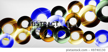 Glossy circles geometric background Glossy circles geometric background 49740130