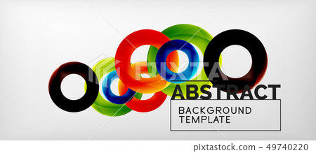 Colorful vector rings geometric abstract - Stock Illustration [49740220 ...