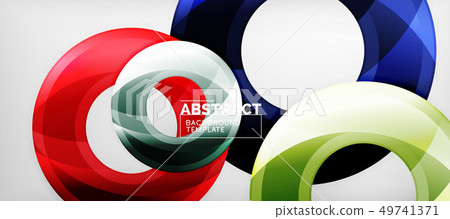 Glossy circles geometric background 49741371