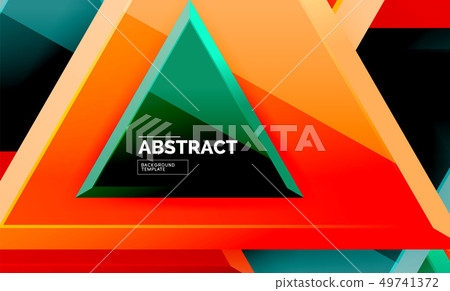 Triangular low poly background design, 49741372