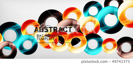 Modern geometric circles abstract background, 49741373
