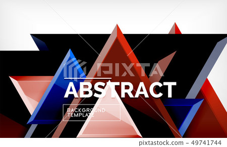 Flying triangles compostion geometric background Flying triangles compostion geometric background 49741744