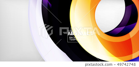 Glossy circles geometric background Glossy circles geometric background 49742748