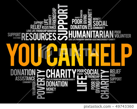 You can help word cloud collage 49743360