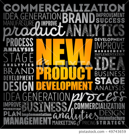 New product development word cloud New product development word cloud 49743659