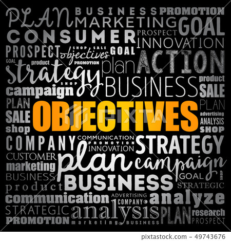 Objectives word cloud collage - Stock Illustration [49743676] - PIXTA