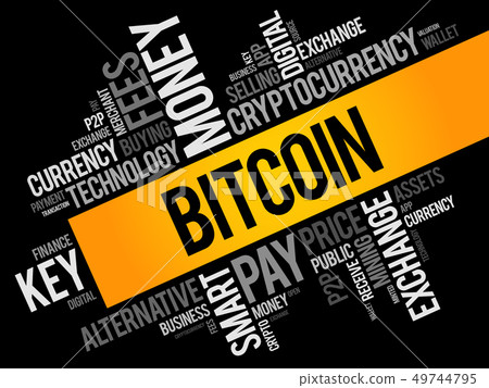 Bitcoin word cloud collage Bitcoin word cloud collage 49744795