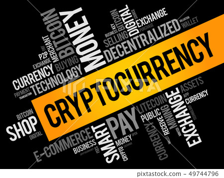 CryptoCurrency word cloud collage CryptoCurrency word cloud collage 49744796
