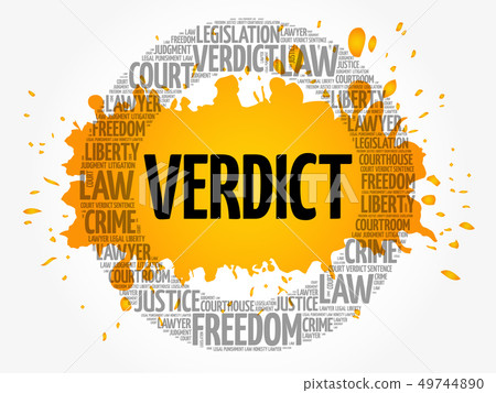 Verdict word cloud concept Verdict word cloud concept 49744890