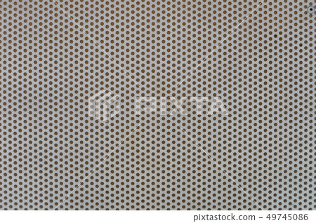 White metal plate with many small circular holes White metal plate with many small circular holes 49745086
