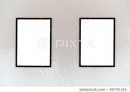 Large blank billboard on a street wall, banners Large blank billboard on a street wall, banners 49745101