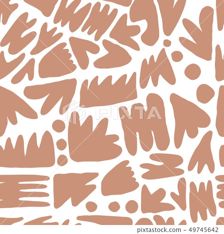Trendy blotch shape seamless pattern. Concept contemporary 49745642