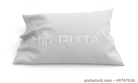3D rendering pillow isolated on white background 49747016