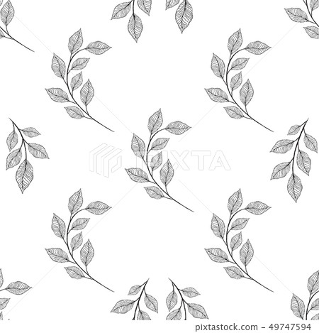 Seamless leaves pattern. Design for banner, poster, card, cover, invitation, placard brochure or 49747594