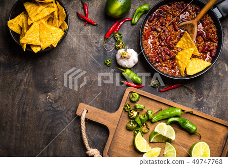Chili con carne background 49747768