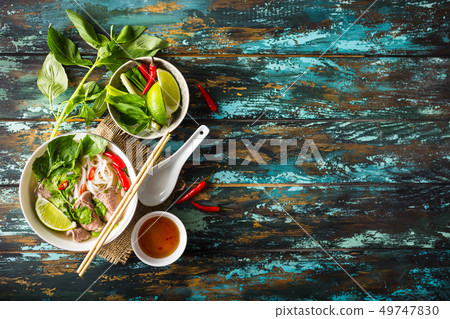 Vietnamese soup pho bo 49747830