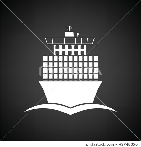Container ship icon front view - Stock Illustration [49748850] - PIXTA