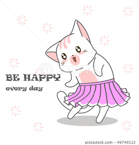 Cute cat is dancing. Cute cat is dancing. 49749122