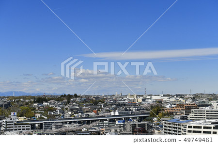 Yokohama cityscape of Japan Looking at Tama Plaza Station etc. 49749481