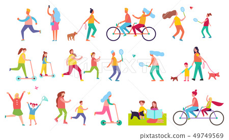Active Relaxation Vector Illustration on White Active Relaxation Vector Illustration on White 49749569