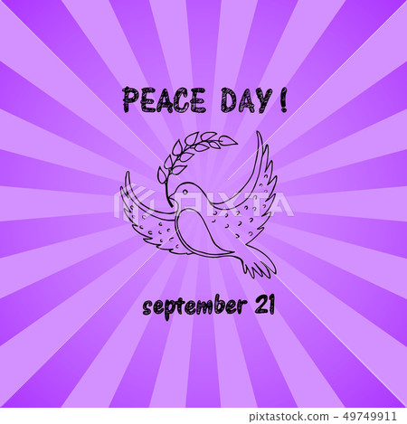 Bird with Leaf Flying Silhouette Hand Drawn Sketch 49749911