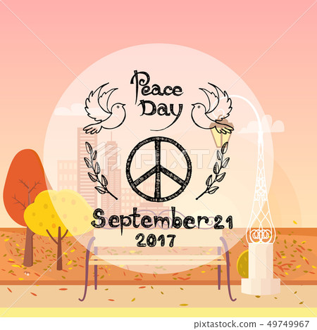 International Peace Day Poster Hippie Sign Autumn 49749967