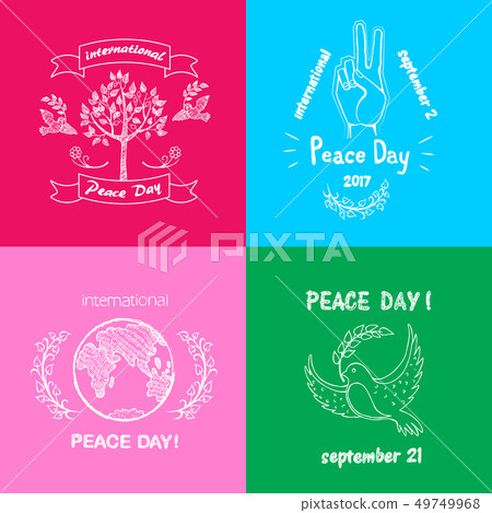 Bright Posters for International Peace Day Text Bright Posters for International Peace Day Text 49749968