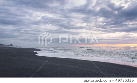 Black Sand Beach Landscape at Sunset, Trinidad, Black Sand Beach Landscape at Sunset, Trinidad, 49750339