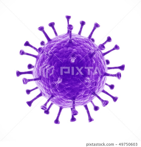 3D rendering Virus closeup 49750603