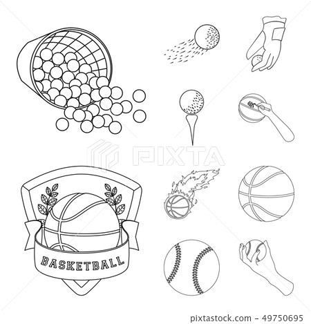 Vector illustration of ball and soccer sign. Collection of ball and basketball stock symbol for web. Vector illustration of ball and soccer sign. Collection of ball and basketball stock symbol for web. 49750695
