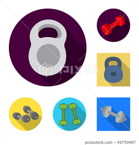 Vector design of weight and lifting icon. Collection of weight and exercise stock symbol for web. Vector design of weight and lifting icon. Collection of weight and exercise stock symbol for web. 49750907