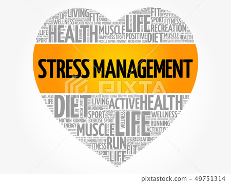Stress Management heart word cloud 49751314