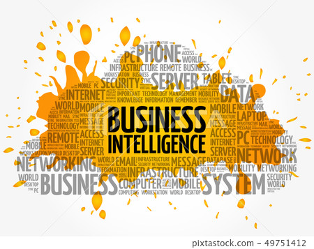 Business intelligence word cloud collage 49751412
