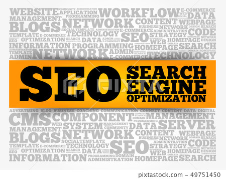 SEO (search Engine Optimization) Word Cloud - Stock Illustration ...