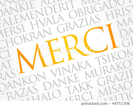 Merci (Thank You in French) word cloud 49751706
