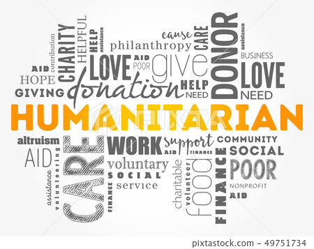 Humanitarian word cloud collage 49751734