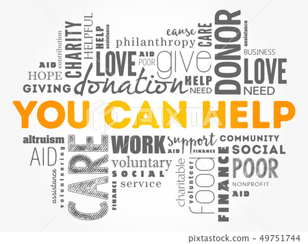You can help word cloud collage 49751744