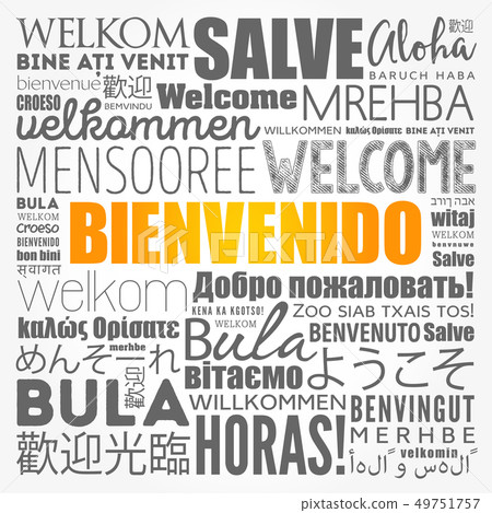 Willkommen - Welcome - Bienvenue - Benvenuto, - bienvenida Stock Vector