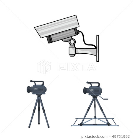 Isolated object of camcorder and camera symbol. Collection of camcorder and dashboard vector icon Isolated object of camcorder and camera symbol. Collection of camcorder and dashboard vector icon 49751992