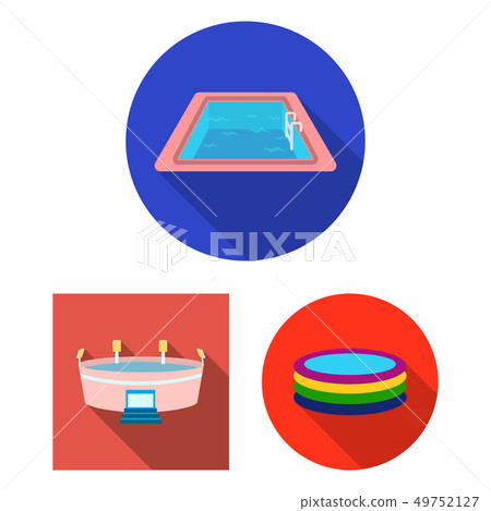 Vector design of pool and clipart symbol. Collection of pool and sport stock symbol for web. 49752127