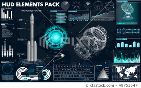 Space launch rockets in the HUD style 49753547