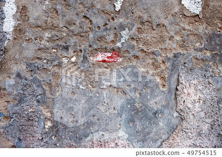 Plastered weathered grungy wall with copyspace 49754515