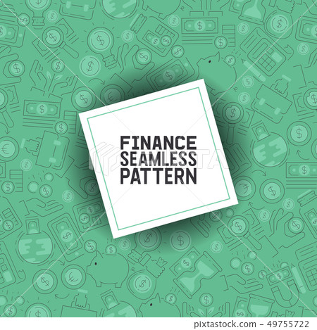Money vector seamless pattern financial bank money-box with investment savings and coins icons Money vector seamless pattern financial bank money-box with investment savings and coins icons 49755722