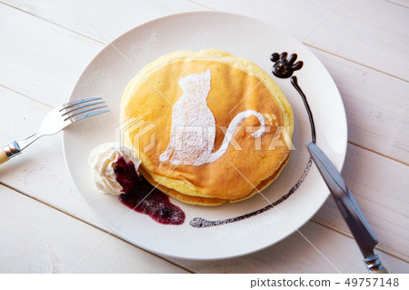 cat with pancake