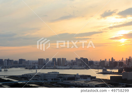 東京,豐洲的日落 東京,豐洲的日落 49758299